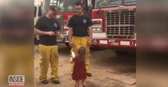 This Act of Kindness from a Little Girl Helped Energize Firefighters in ...